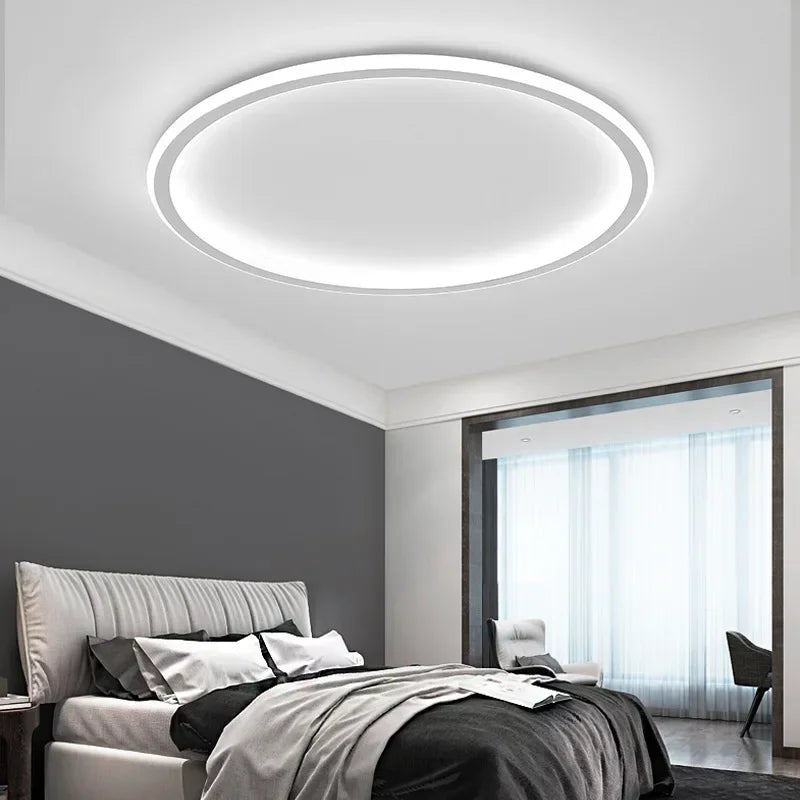 Scandinavian Round Ceiling Light Fixture – Modern LED Flush Mount for Home 4