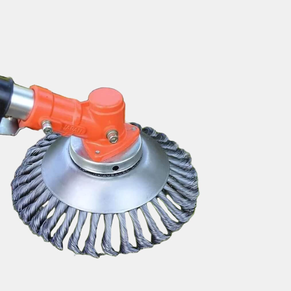 Seamless Weed Brush with Wire Wheels – Efficient Tool for Lawn and Garden 1