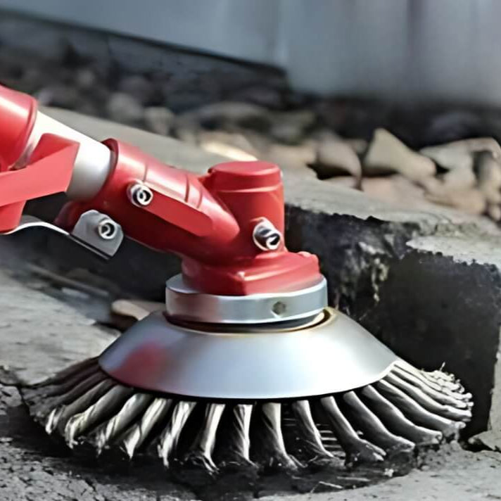Seamless Weed Brush with Wire Wheels – Efficient Tool for Lawn and Garden 2
