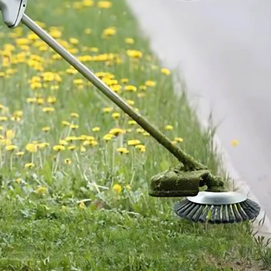 Seamless Weed Brush with Wire Wheels – Efficient Tool for Lawn and Garden 4
