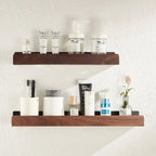 Self-Adhesive Wood Bathroom Shelf – Rustic Bathroom Storage for Essentials 6