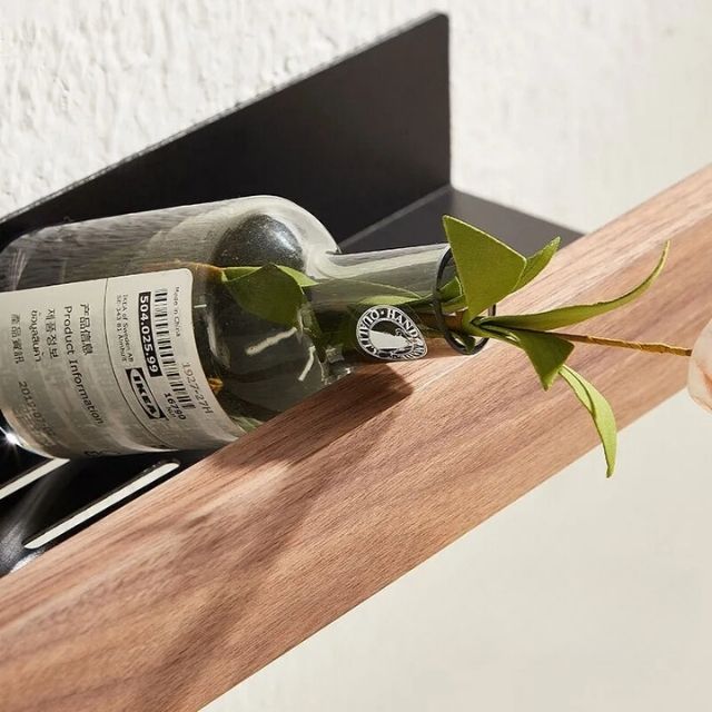 Self-Adhesive Wood Bathroom Shelf – Rustic Bathroom Storage for Essentials 8