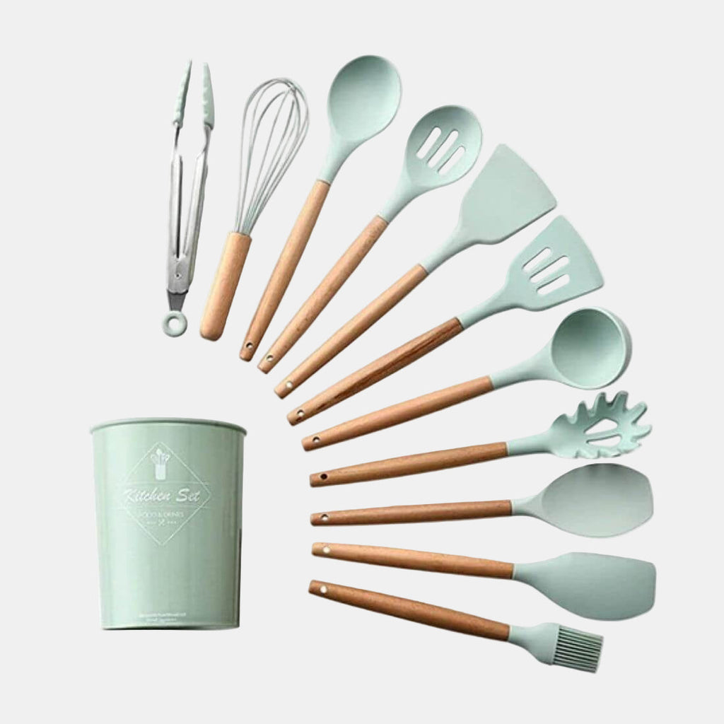 Silicone Cooking Utensils Set – Heat-Resistant Kitchen Tools for Chefs 0