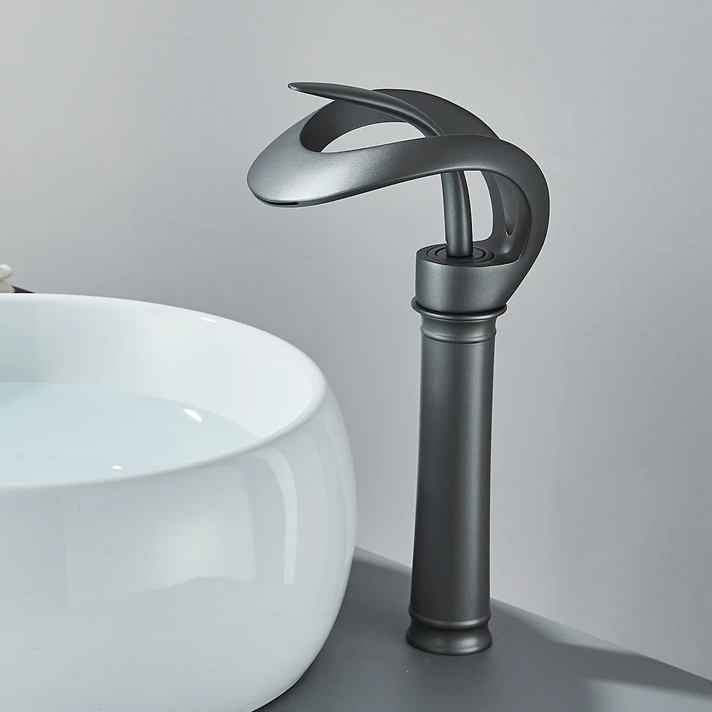 Sleek Deck-Mounted Bathroom Faucet – Modern Mixer Tap for Washbasin 8