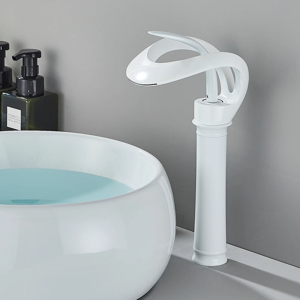 Sleek Deck-Mounted Bathroom Faucet – Modern Mixer Tap for Washbasin 9