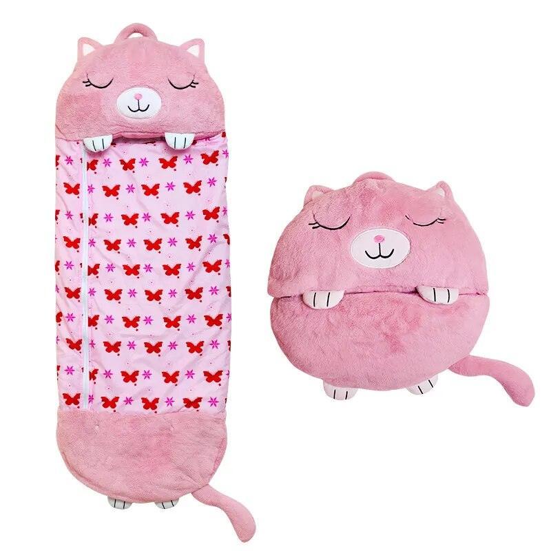 Sleeping Bag – 2-in-1 Cuddly Sleeping Companion for Kids and Toddlers-Blanket-Unique Casa-Hot Pink-S (135x50cm)-Unique Casa