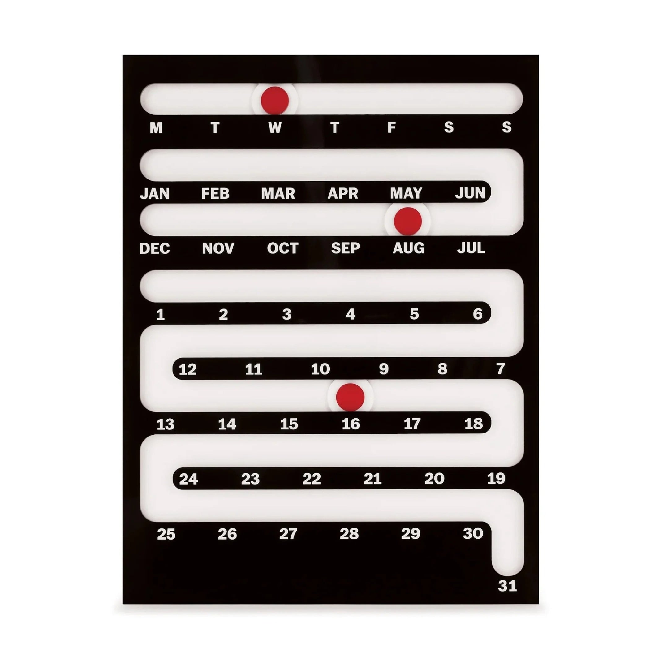 Sliding Perpetual Calendar – Modern Multi-Colored Organizer for Wall & Table 0