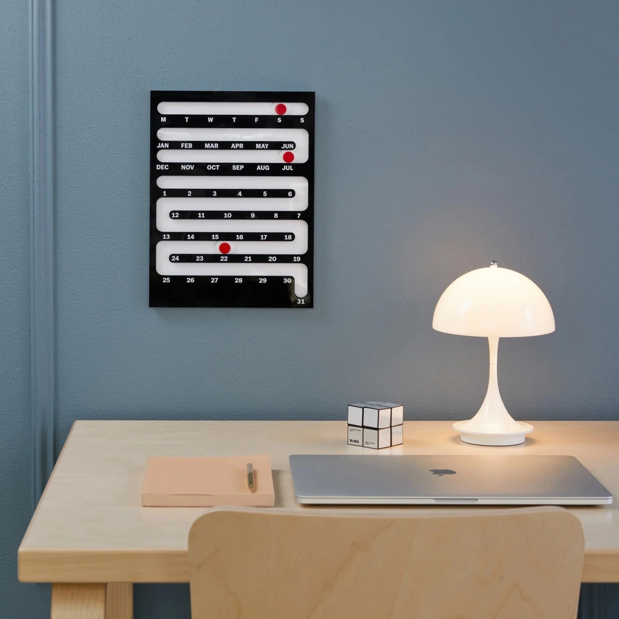 Sliding Perpetual Calendar – Modern Multi-Colored Organizer for Wall & Table 3
