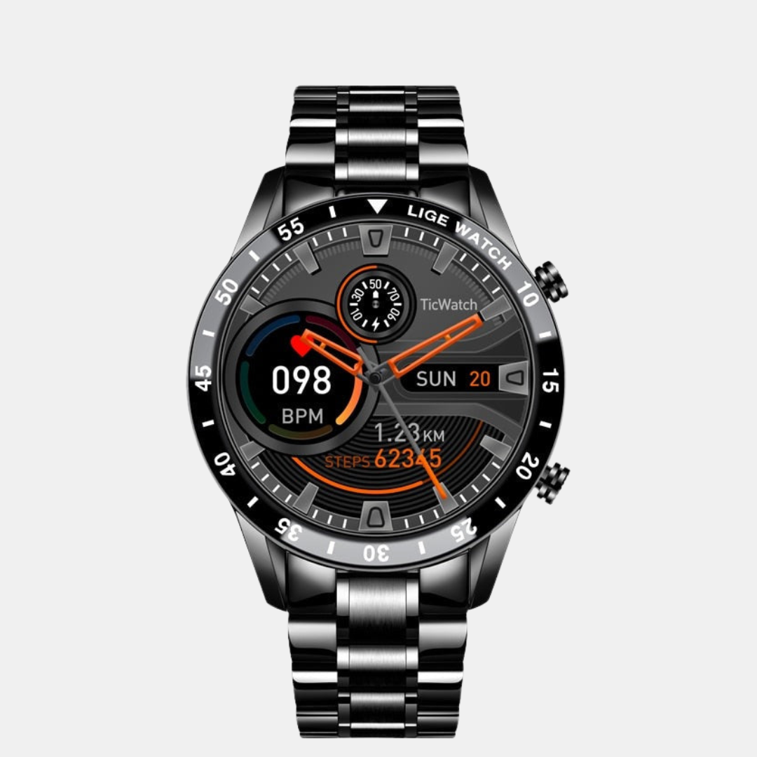 Smartwatch Deluxe – Multi-functional & Luxurious Appearance-Smartwatch-Unique Casa-Black-Unique Casa