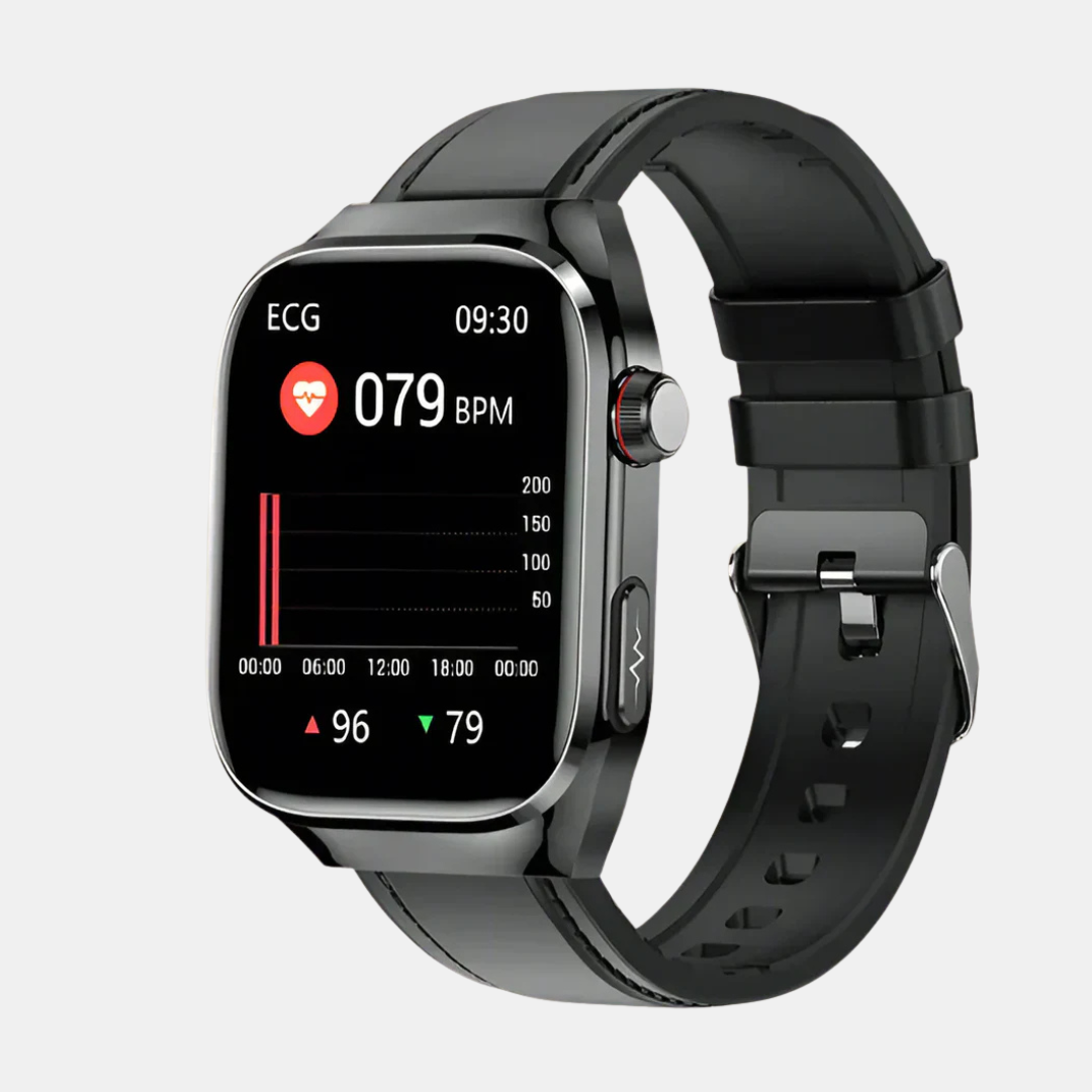 Smartwatch With Heart Rate, Blood Pressure, And Fitness Tracking-Gadgets-Unique Casa-Black mesh ribbon 2A-Unique Casa