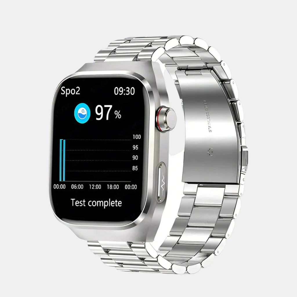 Smartwatch With Heart Rate, Blood Pressure, And Fitness Tracking-Gadgets-Unique Casa-Silver steel 2A-Unique Casa