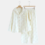 Soft Muslin Cotton Pajama Set for Women – Breathable Sleepwear for All Seasons 0