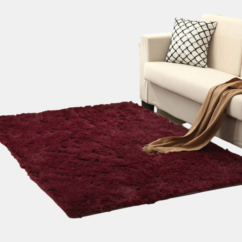 Soft Shag Area Rug – Cozy Living Room Rug with Non-Slip Backing-Rugs-Unique Casa-Burgundy-120 x 160 CM-Unique Casa