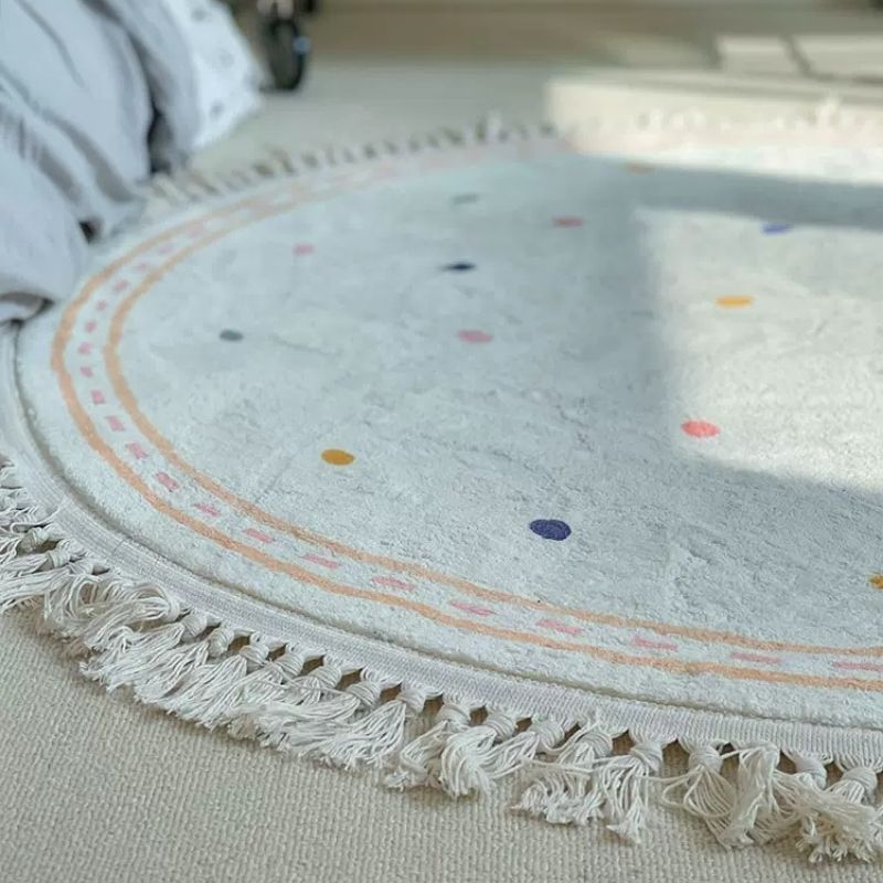 Soft White Embroidered Play Mat for Kids’ Rooms-Baby & Children-Unique Casa-Unique Casa