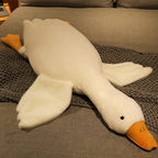 Soft White Plush Duck Toy Large Swan Goose Cuddly Floor Pillow for Kids Room and Home Decor-Stuffed toy-Unique Casa-Unique Casa
