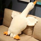 Soft White Plush Duck Toy Large Swan Goose Cuddly Floor Pillow for Kids Room and Home Decor-Stuffed toy-Unique Casa-Unique Casa
