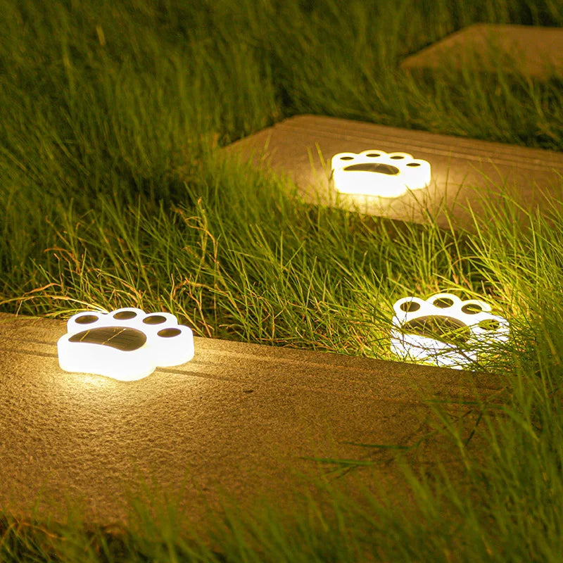 Solar Garden Lights – Eco-Friendly Paw Shaped Outdoor LED Decor for Pathway 1