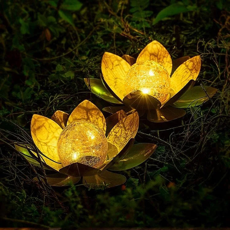 Solar Garden Lights – Elegant Lotus Design for Outdoor Decor and Patios 1