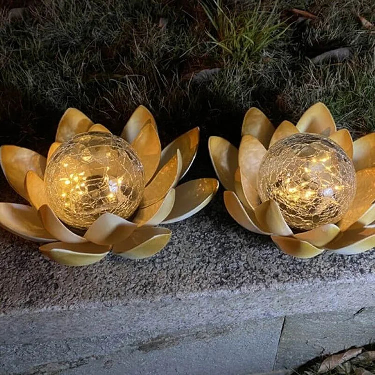 Solar Garden Lights – Elegant Lotus Design for Outdoor Decor and Patios 5