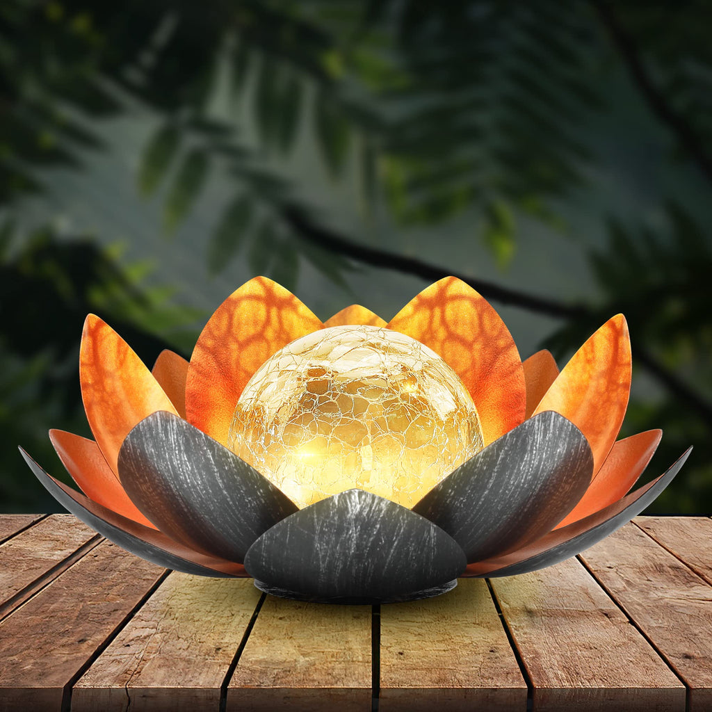 Solar Garden Lights – Elegant Lotus Design for Outdoor Decor and Patios 10