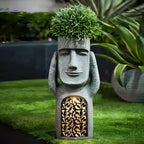 Solar LED Face Planter – Art Meets Light and Nature-Garden Light-Unique Casa-Hear-Unique Casa