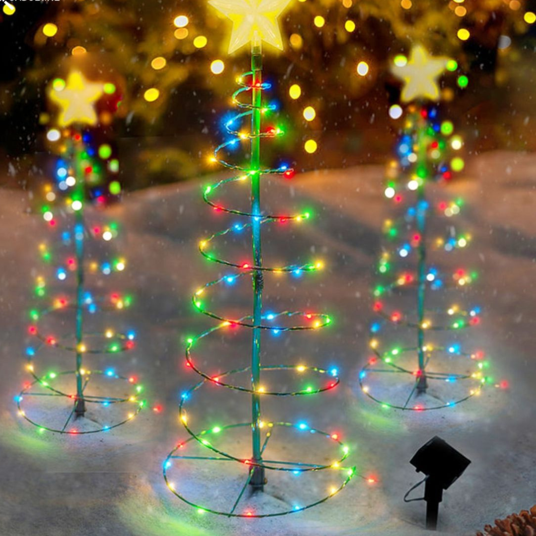 Solar Outdoor Christmas Tree Light – Colorful Decoration for Gardens 1