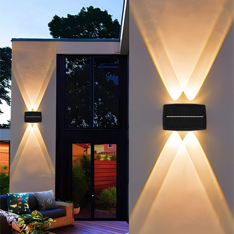 Solar Wall Lights Outdoor - Waterproof LED Up and Down Wall Lantern 0
