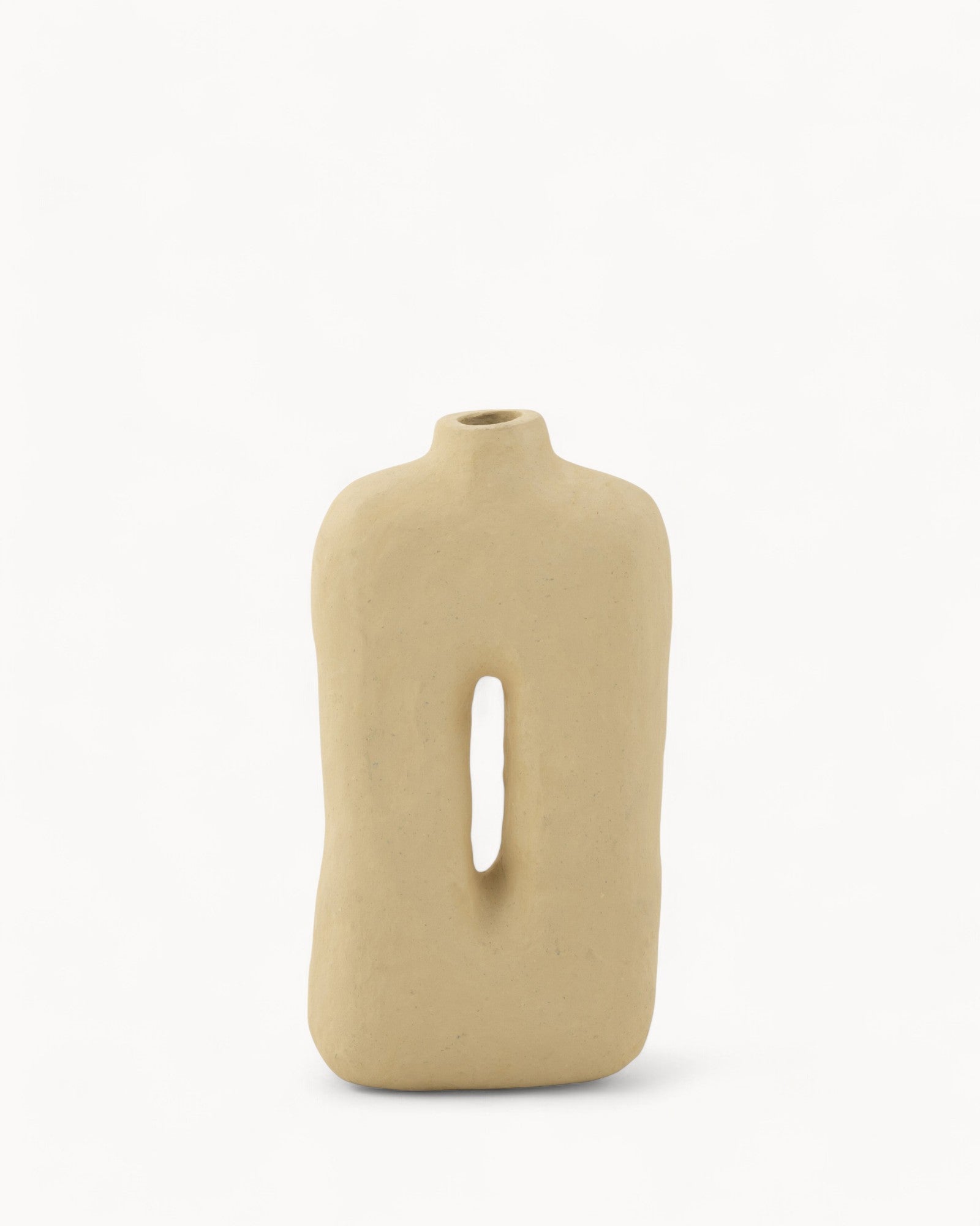 Square Papermache Plant Pot – 50 cm Natural Tone-Vase-Beige-Unique Casa