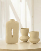 Square Papermache Plant Pot – 50 cm Natural Tone-Vase-Unique Casa