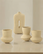 Square Papermache Plant Pot – 50 cm Natural Tone-Vase-Unique Casa