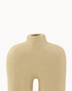 Square Papermache Plant Pot – 50 cm Natural Tone-Vase-Unique Casa