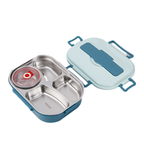 Stainless Steel Bento Lunch Box – Fresh Meals, Anytime & Anywhere-Unique Casa-Blue-4 rooms with soap bowl-Unique Casa