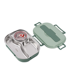 Stainless Steel Bento Lunch Box – Fresh Meals, Anytime & Anywhere-Unique Casa-Green-3 rooms with soap bowl-Unique Casa