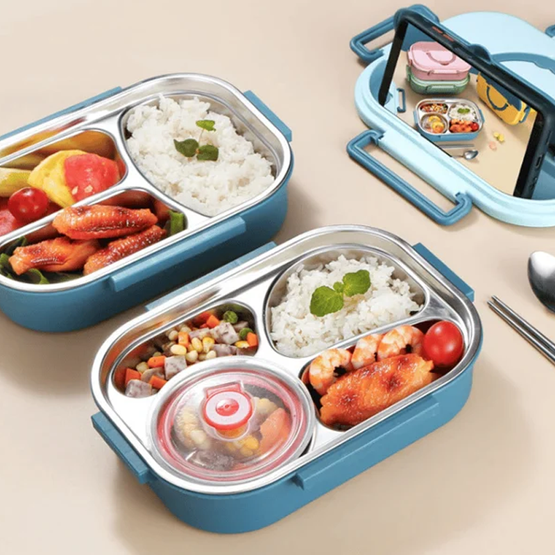 Stainless Steel Bento Lunch Box – Fresh Meals, Anytime & Anywhere-Unique Casa-Unique Casa