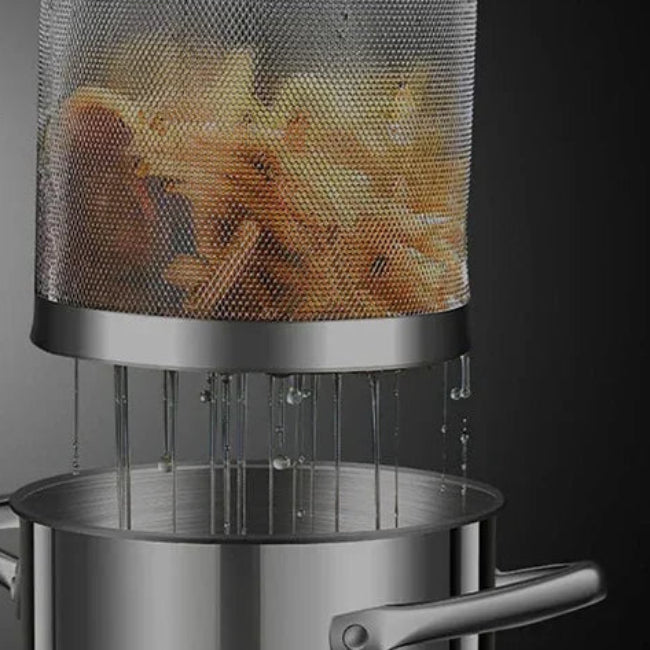 Stainless Steel Deep Fryer Pot – 3L Oil Fry Pan with Basket and Lid-carvallo20250815-Unique Casa-Unique Casa