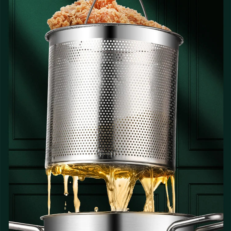 Stainless Steel Deep Fryer Pot – 3L Oil Fry Pan with Basket and Lid-carvallo20250815-Unique Casa-Unique Casa