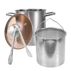 Stainless Steel Deep Fryer Pot – 3L Oil Fry Pan with Basket and Lid-carvallo20250815-Unique Casa-With Pliers-Unique Casa