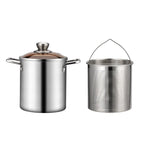 Stainless Steel Deep Fryer Pot – 3L Oil Fry Pan with Basket and Lid-carvallo20250815-Unique Casa-Without Pliers-Unique Casa