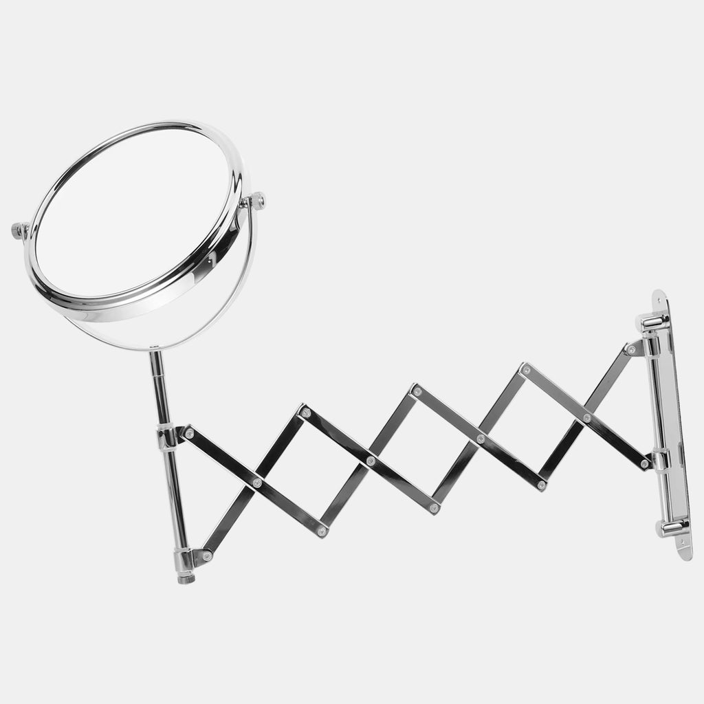 Stainless Steel Wall-Mounted Mirror – 6 ¾" Diameter with 2.5x Magnification-Mirror-Unique Casa-Silver-Unique Casa