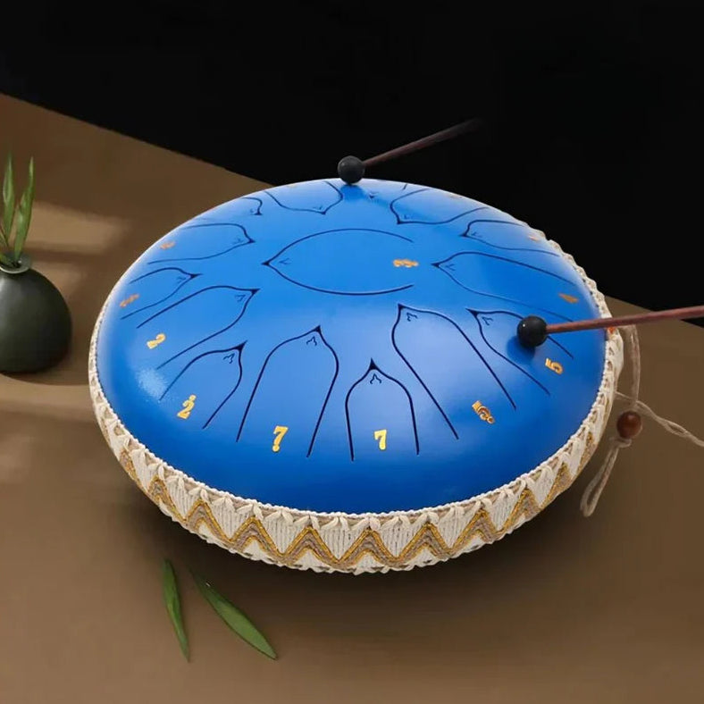 Stress Relief Drum for Children and Adults – Calming Musical Instrument for Relaxation and Mindfulness-Musical Toys-Unique Casa-Blue-8 Notes-Unique Casa