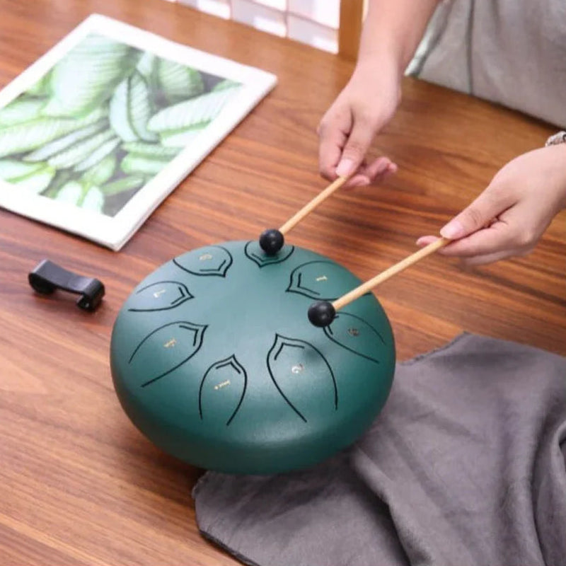 Stress Relief Drum for Children and Adults – Calming Musical Instrument for Relaxation and Mindfulness-Musical Toys-Unique Casa-Green-8 Notes-Unique Casa