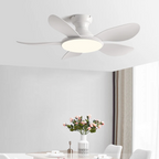 Stylish Ceiling Fan with Dimmable LED Light – Modern Wooden Leaf Design 3