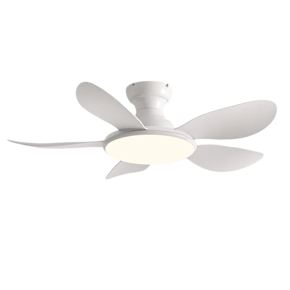Stylish Ceiling Fan with Dimmable LED Light – Modern Wooden Leaf Design 6