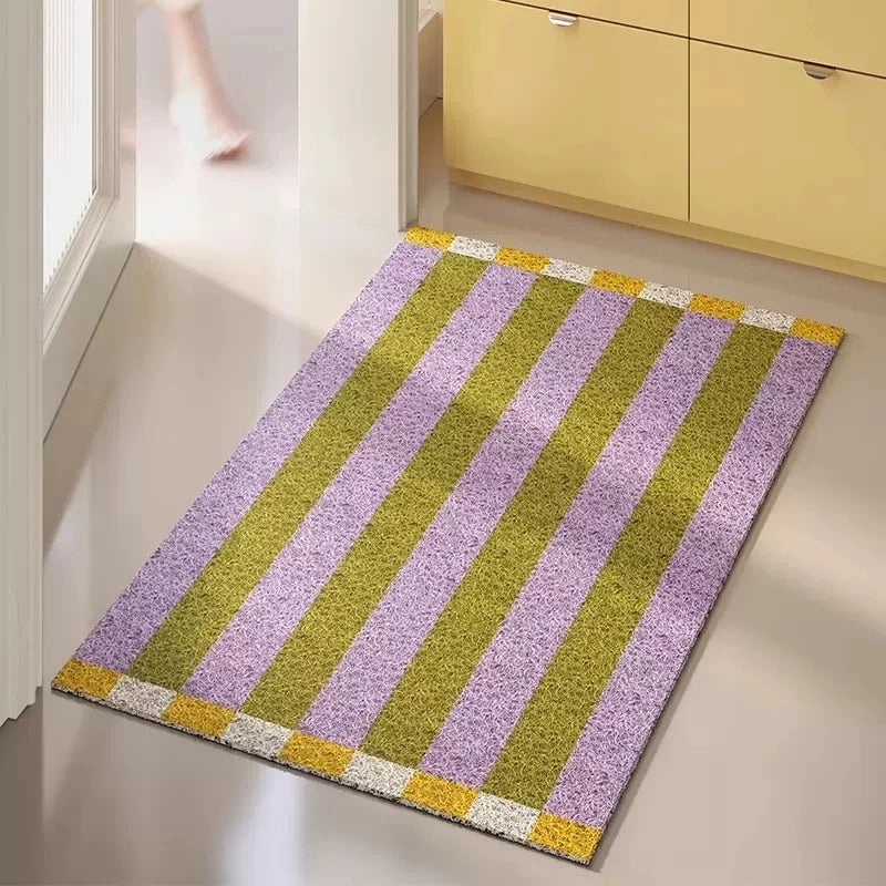 Stylish Stripe Doormat – Durable PVC Outdoor Door Mat for Entrance 2