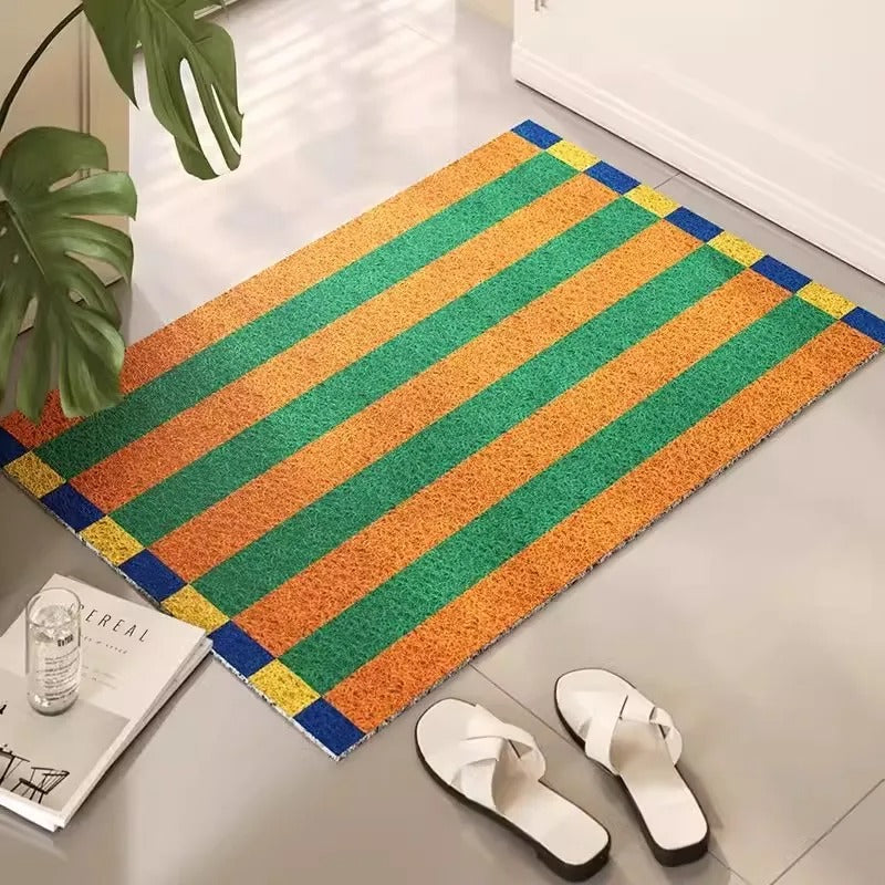 Stylish Stripe Doormat – Durable PVC Outdoor Door Mat for Entrance 4