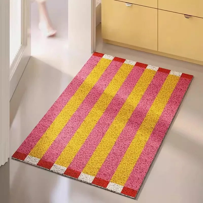 Stylish Stripe Doormat – Durable PVC Outdoor Door Mat for Entrance 1