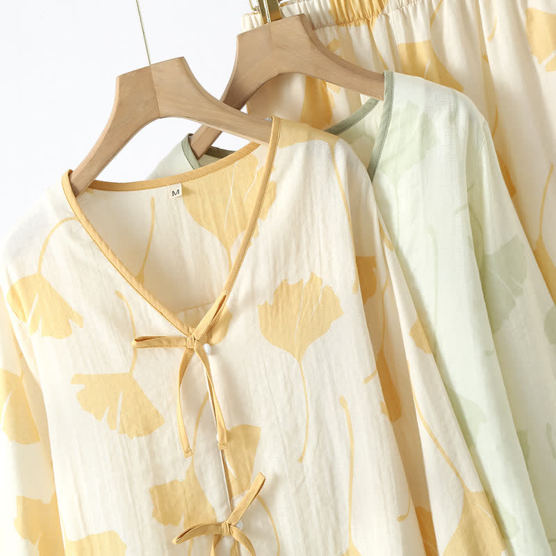 Sunlit Petal Lounge Set – Elegant Floral Loungewear For Comfort And Style