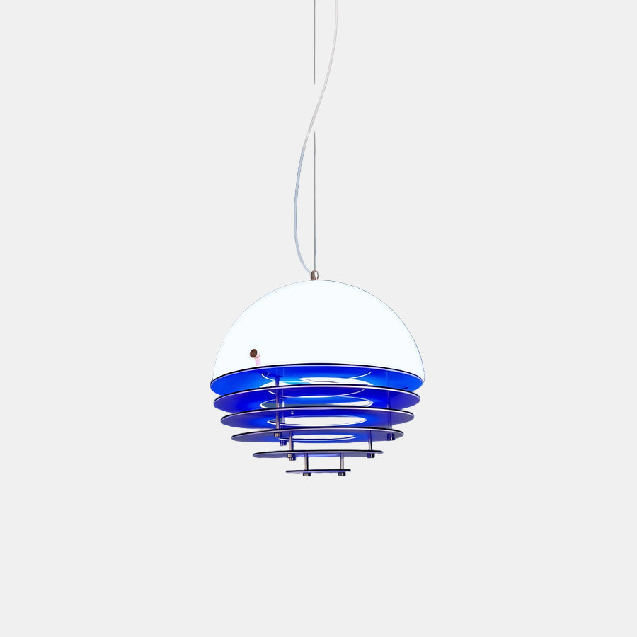 Sunset Pendant Light – Emotional Mood Light with Bauhaus Lamp Design-Pendant Light-Unique Casa-White + Blue-∅ 11.8″ x H 11.8″ / Dia 30 cm x H 30 cm-Unique Casa