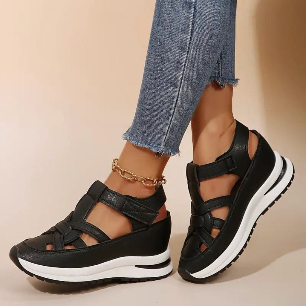 Supportive Casual Wedge Sandals With Comfortable Footbed-Women shoes-Unique Casa-Unique Casa