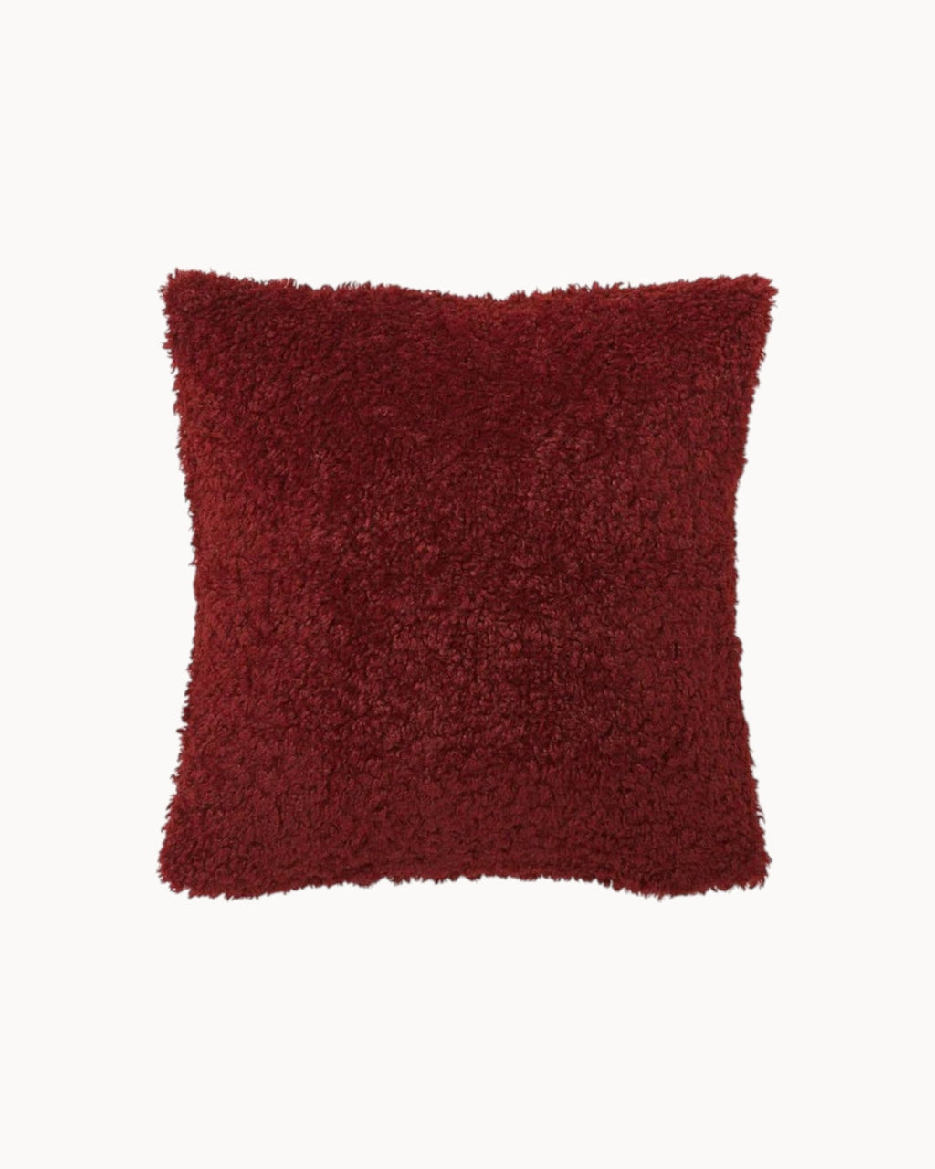 Teddy Cushion Cover 45x45 cm – Soft & Fluffy Comfort-Cushion Cover-Burgundy-Unique Casa